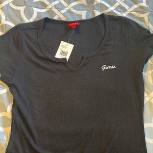 Black V neck tee